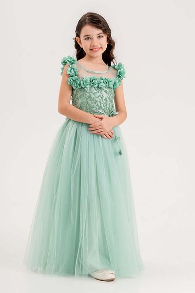 happyTekstil Girl's Tulle Evening Dress - Nefti