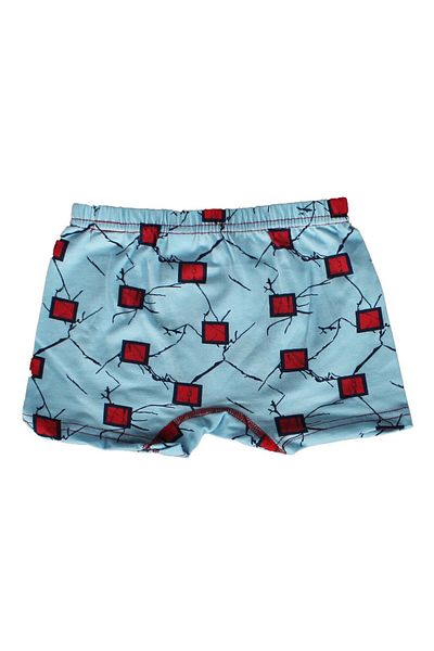 bebegen Slip boxer în carouri albastru roșu pentru băiat