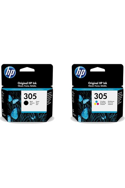 HP Genuine 305 Black & Tri-Colour Ink Cartridge, Multipack