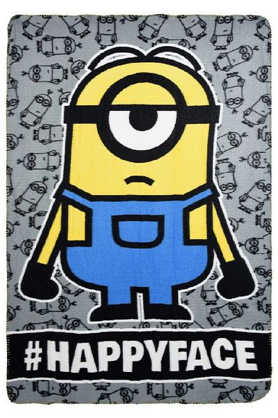 Minions Patura lana 100x150cm, multicolor, Minions happy