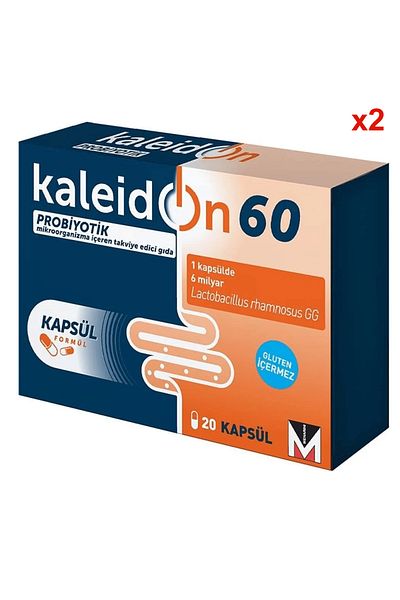 Kaleidon 60 Probiotic Microorganism Supplementing Food 20 Capsules - 2 Pieces