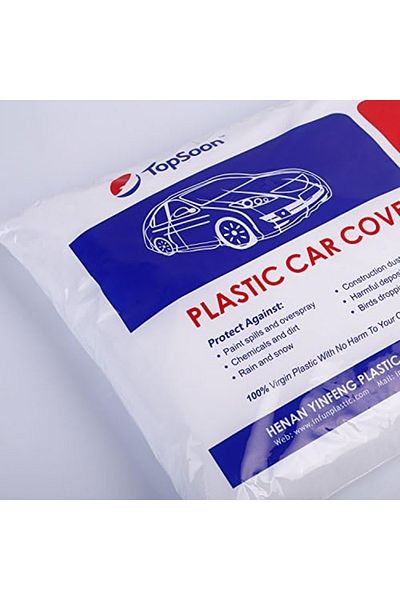 TopSoon Car Cover With Elastic Band, Plastic, Transparent, 670 X 366 Cm