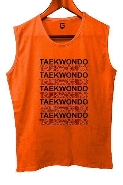 TOP GLORY Line Taekwondo Printed Sleeveless Athlete T-Shirt Tank Top Athlete Fitness Athlete