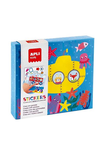 Apli Kids Joc educativ cu stickere, in cutie, Vehicule si alte mijloace transport, Apli, +3 ani