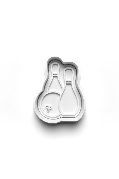 Adana Pasta Malzemeleri Bowling Cookie Cutter and Stamper 3D-0372_1