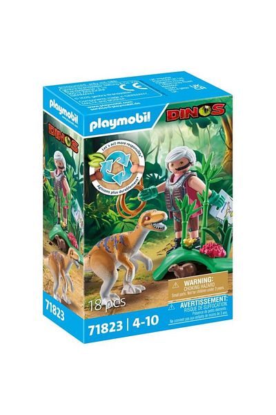 Playmobil Dinos - Velociraptor and researcher