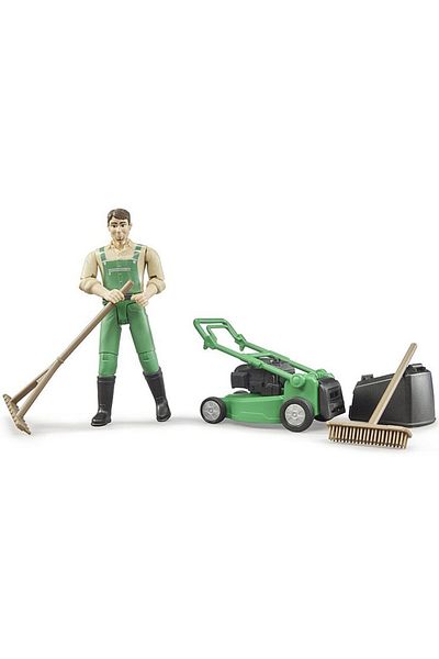 Bruder Bruder bworld figurine - Gardener with lawnmower