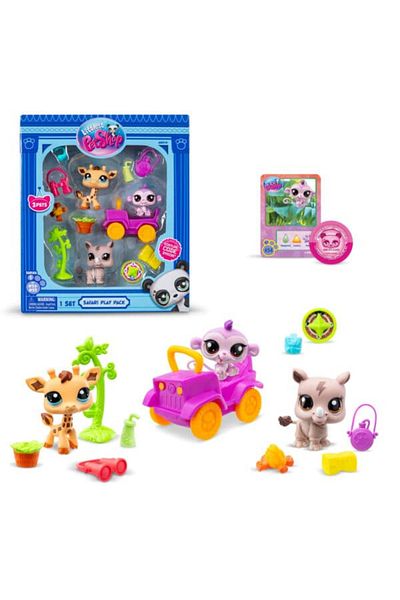 Littlest Pet Shop Set 3 figurine Littlest Pets Shop - Safari
