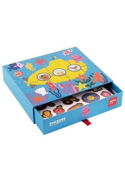 Apli Kids Joc educativ cu stickere, in cutie, Vehicule si alte mijloace transport, Apli, +3 ani