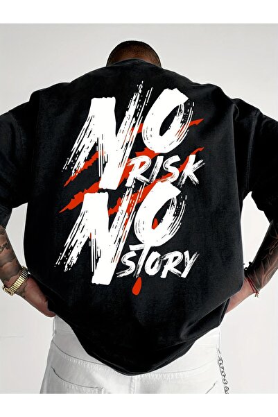 LAND MODA NO RISK NO STORY Tricou grafic pentru bărbați, îmbrăcăminte de stra...