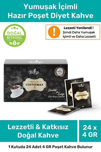 İlla Life Yumuşak Içimli Moringa Ve Reishi Ekstratlı Lezzetli Hazır Poşet Diyet Filtre Kore Kahvesi 24'lü