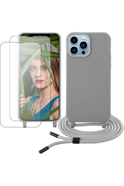 Gumo-Long Set of case with cord and 2 protective films for iPhone 13 Pro Max Gumo, TPU/polyester/glass,