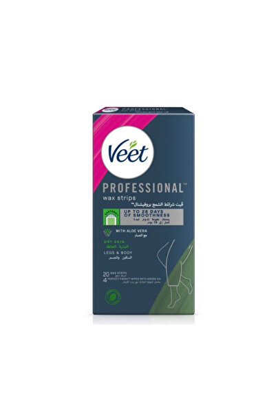 Veet فيت شرائح جل لازالة الشعر سهلة الاستخدام للبشرة الجافة 20 شريحة