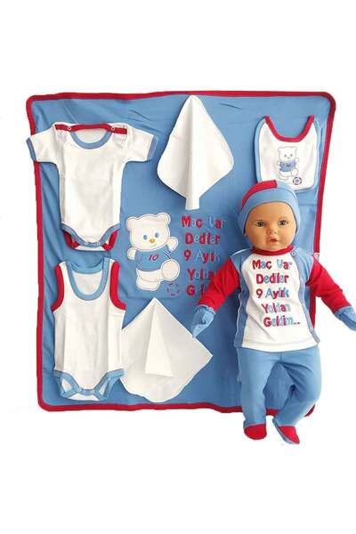 bebegen TS 10 Parça Taraftar Bebek Hastane Çıkış Seti Maç Var Dediler Geldik