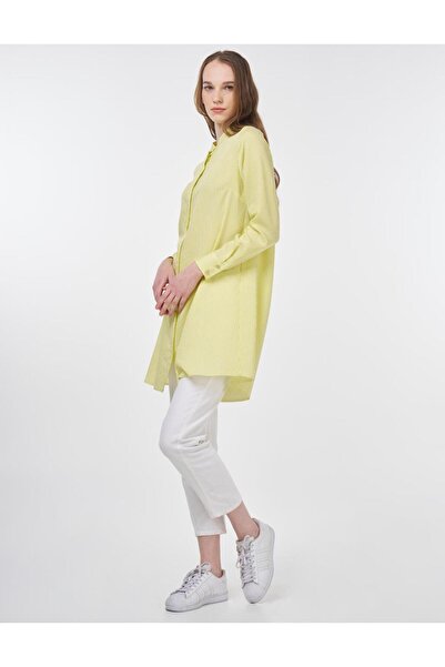 Kayra Туника с райета, зелена в шамфъстък