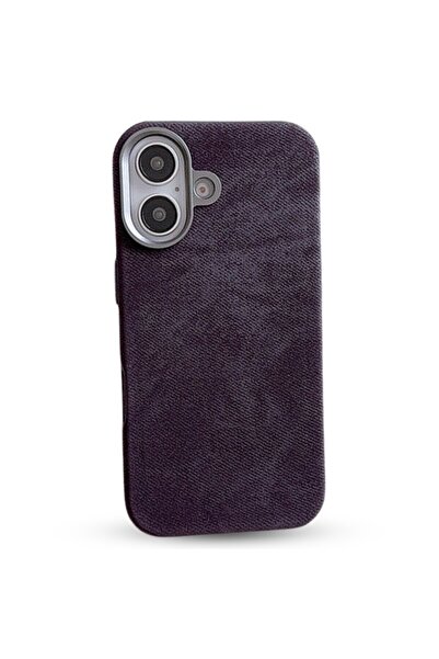 megaMobile Husă megaMOBILE® DENIM pentru iPhone 16 Plus, violet