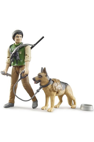 Bruder Bruder bworld figurine - Forester with dog and equipment