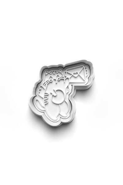 Adana Pasta Malzemeleri قالب قطع وطوابع بسكويت عيد الحب للقطط 3D-0532_4