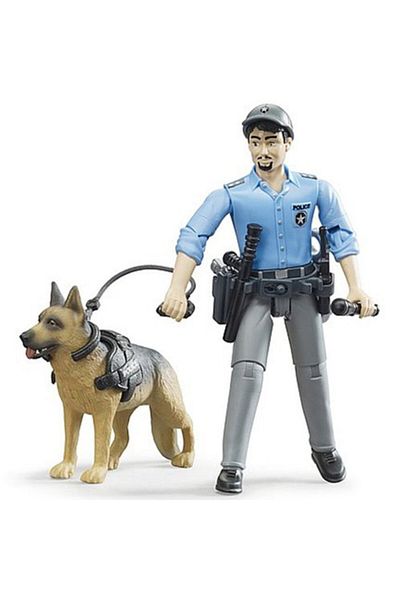 Bruder Bruder bworld figurine - Policeman with dog