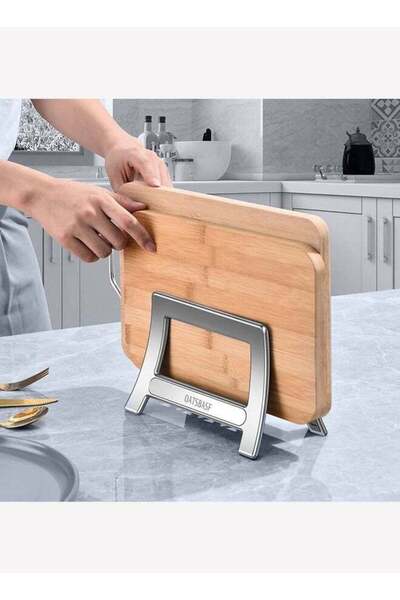Arabest Auto Adjustable Cutting Board Holder, ABS Baking Paint Countertop Sto...