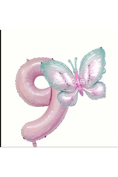 ALYA Σετ γενεθλίων PARTY Figure Foil Balloon Butterfly
