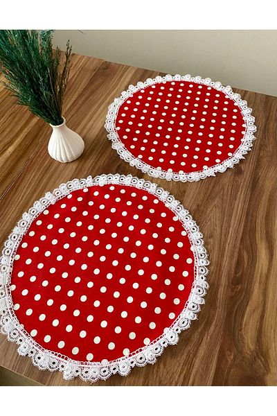 dkacollections Laced Polka Dot Supla American Service Dowry Gift Supla Set