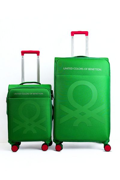 United Colors of Benetton BNTE-50 Set of 2 Luggage with TSA Lock| 20/28 GREEN