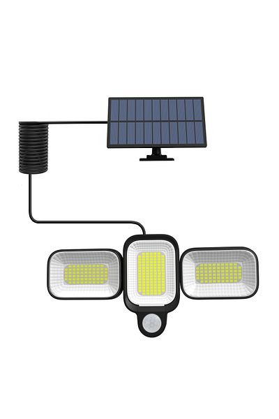 CLASSLIGHTS Lampă solară de exterior cu LED-uri de 45w cu senzor de mișcare și brațe rotative, 225 LED-uri
