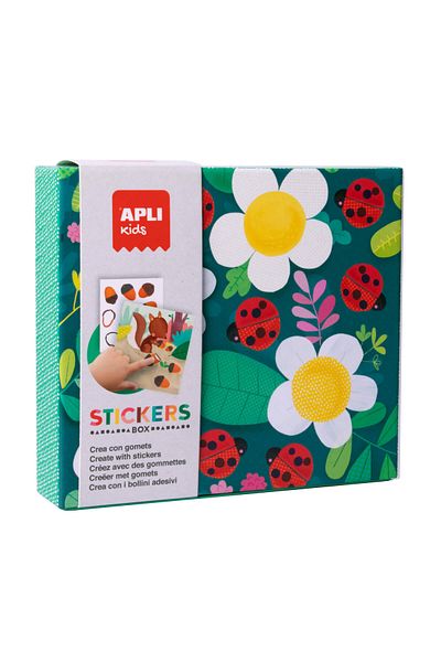 Apli Kids Joc educativ cu stickere, in cutie, Buburuze si ciupercute, Apli, +3 ani