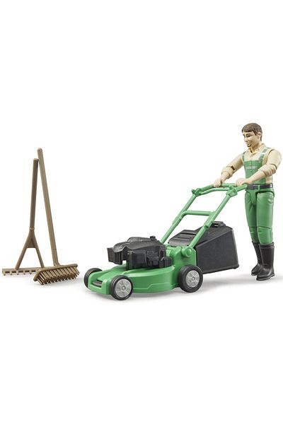 Bruder Bruder bworld figurine - Gardener with lawnmower