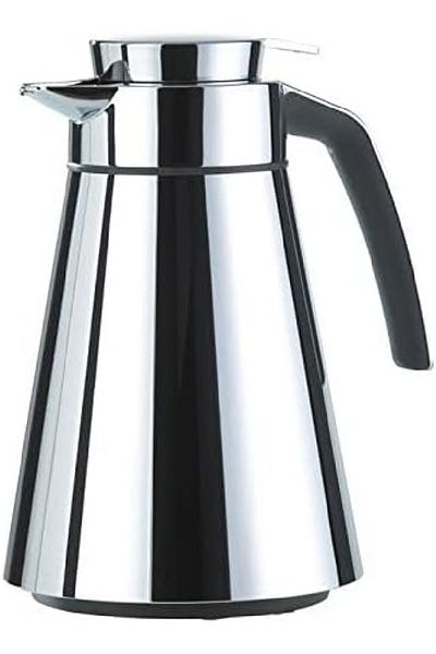 emsa Cone Flask, 1L, Chrome – Stylish, Durable, Leak-Proof with Long-Lasting Thermal Insulation