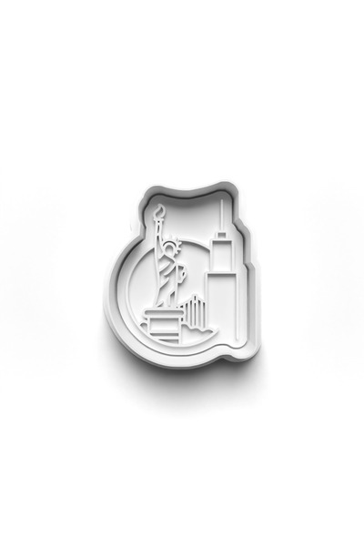 Adana Pasta Malzemeleri نيويورك سيتي قالب كوكي قاطع وختم 3D-0670_3