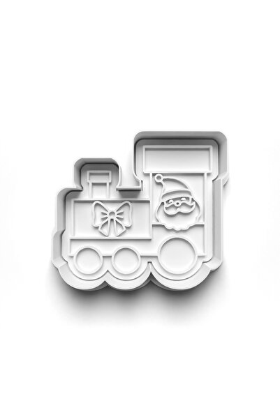 Adana Pasta Malzemeleri Christmas Train Cooky Cutter and Stamper 3D-0707_1