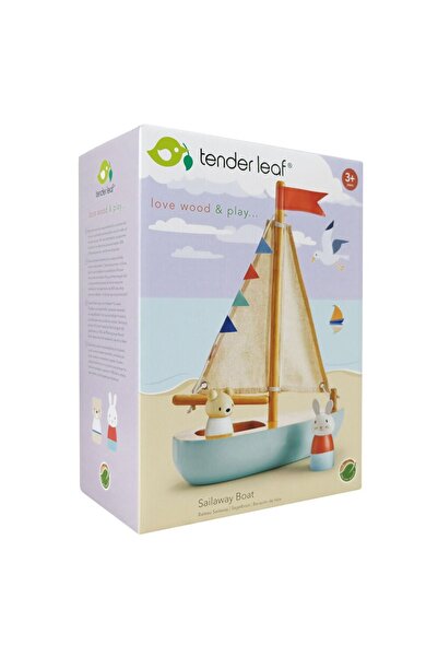 Tender Set de joaca din lemn Tender Leaf Toys - Barca lui Bubble si Squeak