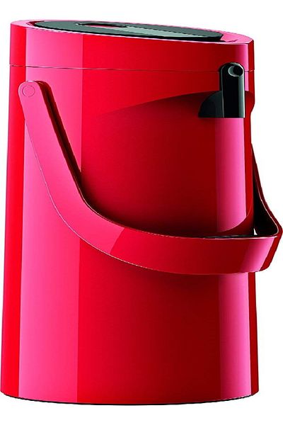 emsa GmbH 515706 Ponza Insulated Thermos Jug, 1.9L, Stainless Steel, Red – Hot & Cold Insulation