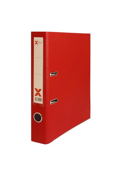 OFIX اكس بلس مجلد بلاستيك ضيق 25 قطعة - أحمر