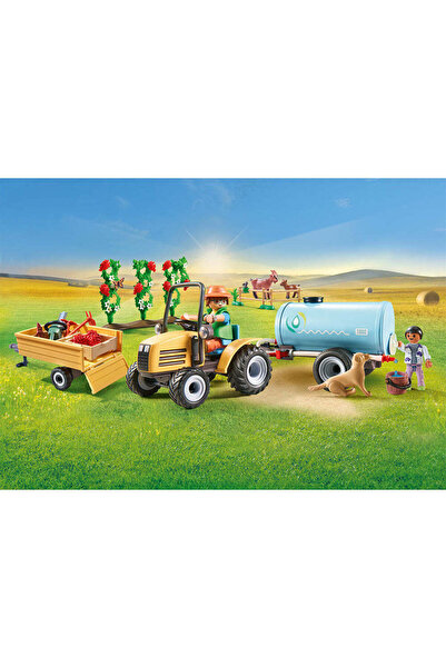Playmobil Country - Tractor with trailer and water tanker