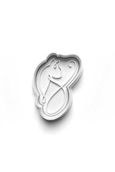 Adana Pasta Malzemeleri Cat Line Art Cooky Cutter and Stamper 3D-0596_2