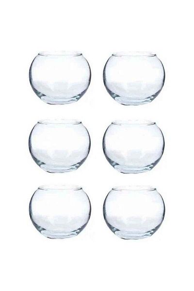 Generic 6-piece clear cheesecake glass cups