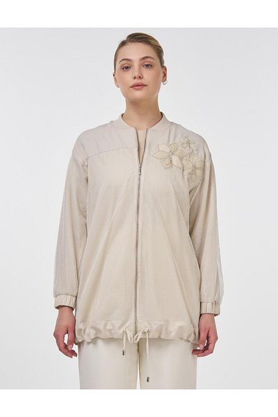 Kayra Διχτυωτό γιακά College Jacket Stone