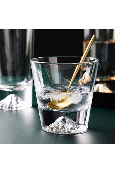 OEM Pahar pentru whisky, Hidden Mountain, 268 ml, 9 x 8.3 x 8.7 cm, transparent, din sticla