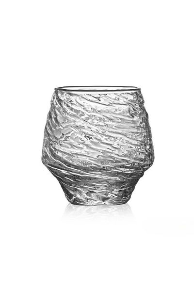 OEM Pahar pentru whisky, Twisted, transparent, din sticla, 370 ml, 9.5 x 6.5 cm
