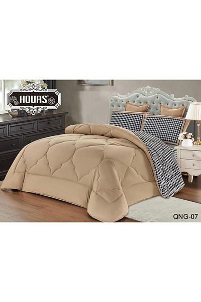 HOURS Horse two-sided comforter set, 6 pieces, two sides, QNG-07