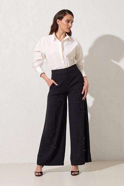 Setre Ecru 100% Cotton Lace Detail Long Sleeve Shirt