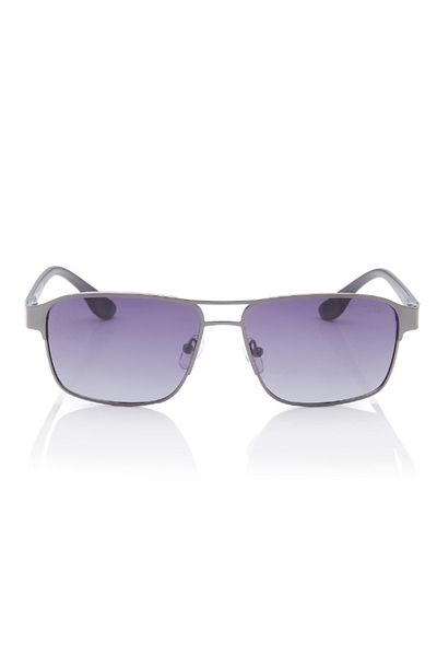 Lee Cooper Polarized Sunglasses G15 Frame Matte Grey Mirror Lens 55mm - LC1214C02