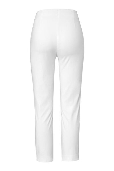 Tchibo Women Regular Fit Plain 7/8 Stretch Pants, White