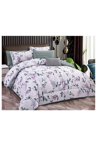 HOURS HOURS 7-Piece Cotton Double Duvet Set, HOURS-249