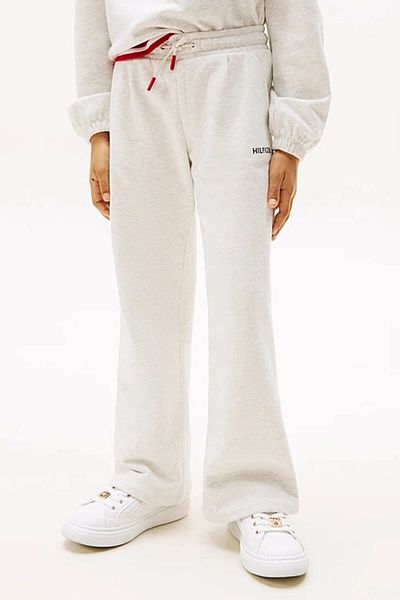 Tommy Hilfiger Girl's Th Wide Leg Sweatpants - White
