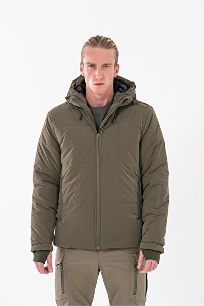 Combat Tactical نوفو سترة منتفخة للاستخدام الخارجي مع غطاء للرأس - 319