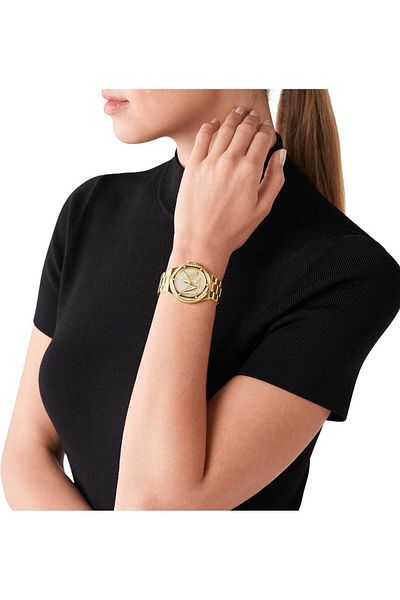 Michael Kors Women's Wristwatch Stainless Steel Yellow Gold